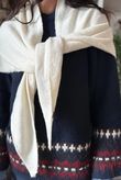 Nora Knit Shawl Ecru